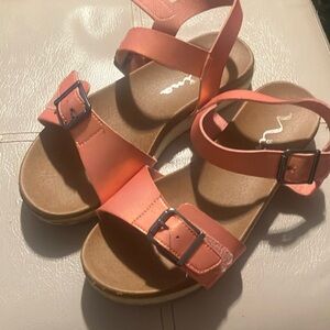 Nina Pink Sandals Comfortable Cork Footbed